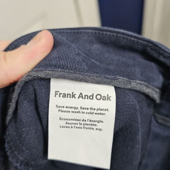 Frank And Oak Josephine Wide Leg Crop in Navy - Picture 7 of 8